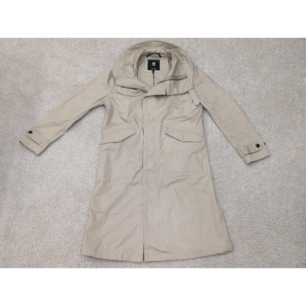 NWT G Star Raw Belted Trench Coat Women's Small West Point Khaki Twill MSRP $360